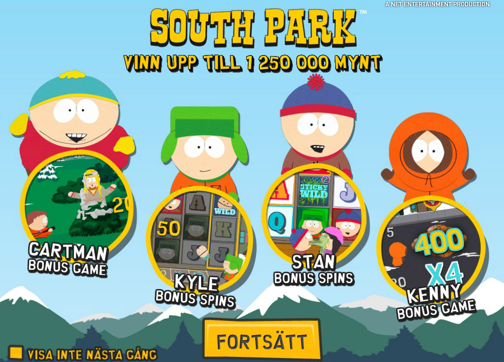 Fyra olika bonusspel i South Park